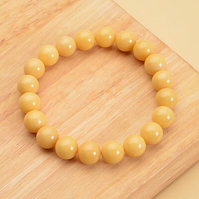 Honey Quartz Beaded Stretch Bracelet 154.50 ctw