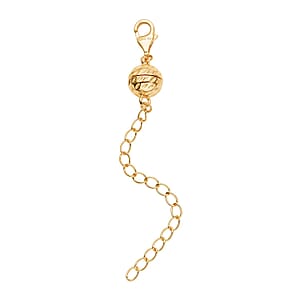 14K Yellow Gold Over Sterling Silver Magnetic Lobster Lock With 2 Inches Extended Chain 2.30 Grams