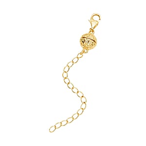 14K Yellow Gold Over Sterling Silver Magnetic Lobster Lock With 2 Inches Extended Chain (2.40 g)