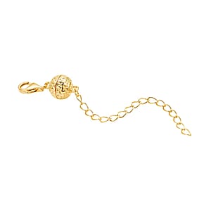 14K Yellow Gold Over Sterling Silver Magnetic Lobster Lock With 2 Inches Extended Chain (2.40 g)
