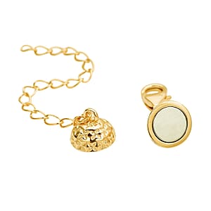 14K Yellow Gold Over Sterling Silver Magnetic Lobster Lock With 2 Inches Extended Chain (2.40 g)