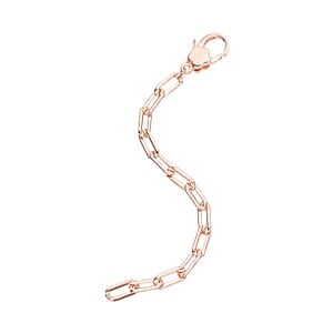 Paper Clip Extension Chain 2.5 Inches with Lobster Lock in 14K RG Over Sterling Silver