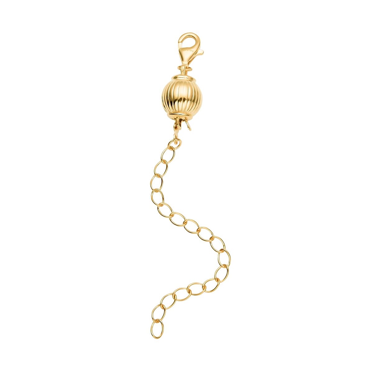 Buy 14K Yellow Gold Over Sterling Silver 8mm Stripe Ball Buckle with 2 ...
