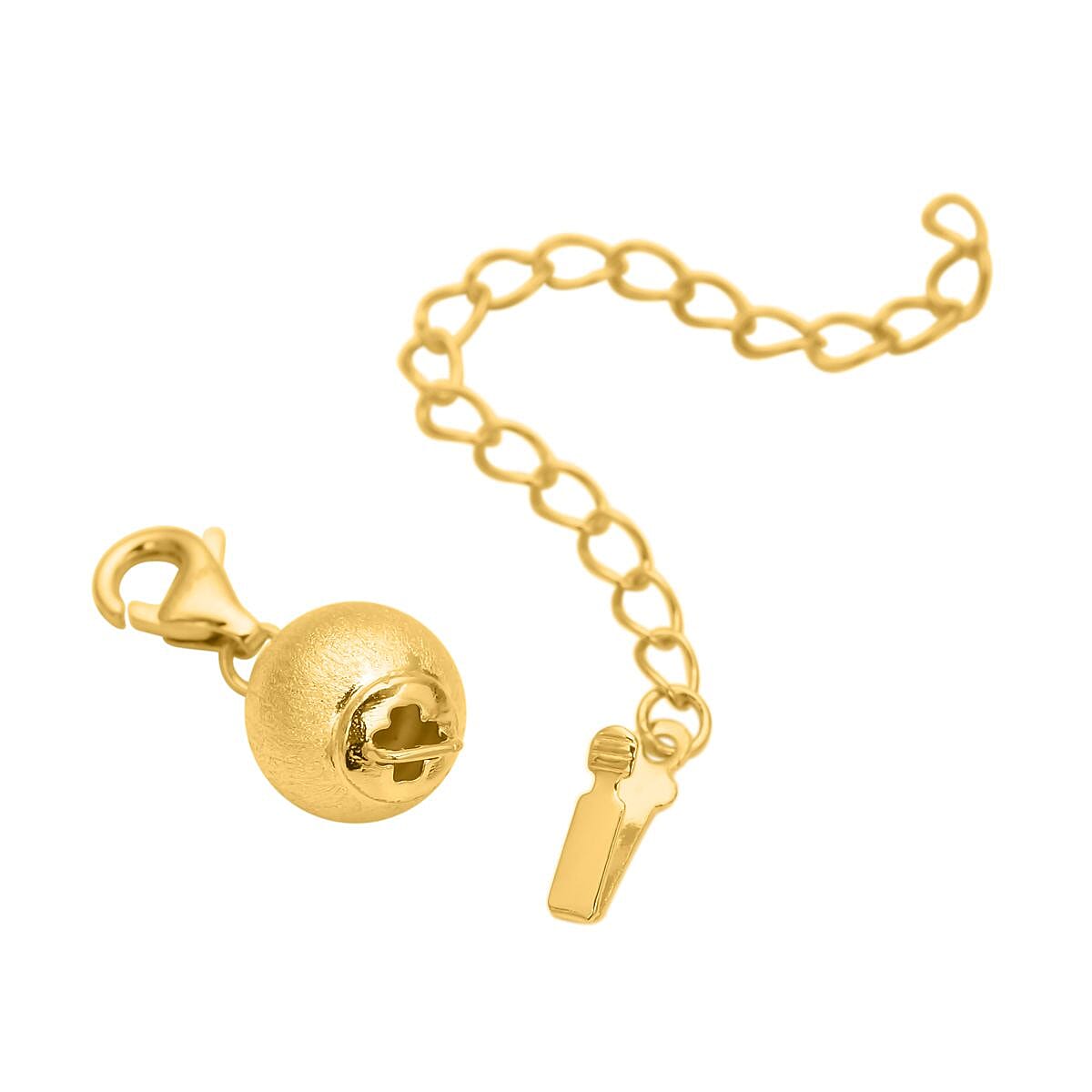 Buy 14K Yellow Gold Over Sterling Silver 8mm Sanded Ball Buckle with 2 ...