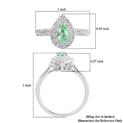 Certified & Appraised Rhapsody 950 Platinum AAAA Paraiba Tourmaline and E-F VS Diamond Double Halo Ring (Size 6.0) 7 Grams 1.00 ctw