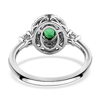 Certified & Appraised Rhapsody 950 Platinum AAAA Paraiba Tourmaline and E-F VS Diamond Double Halo Ring (Size 6.0) 5.40 grams 0.85 ctw