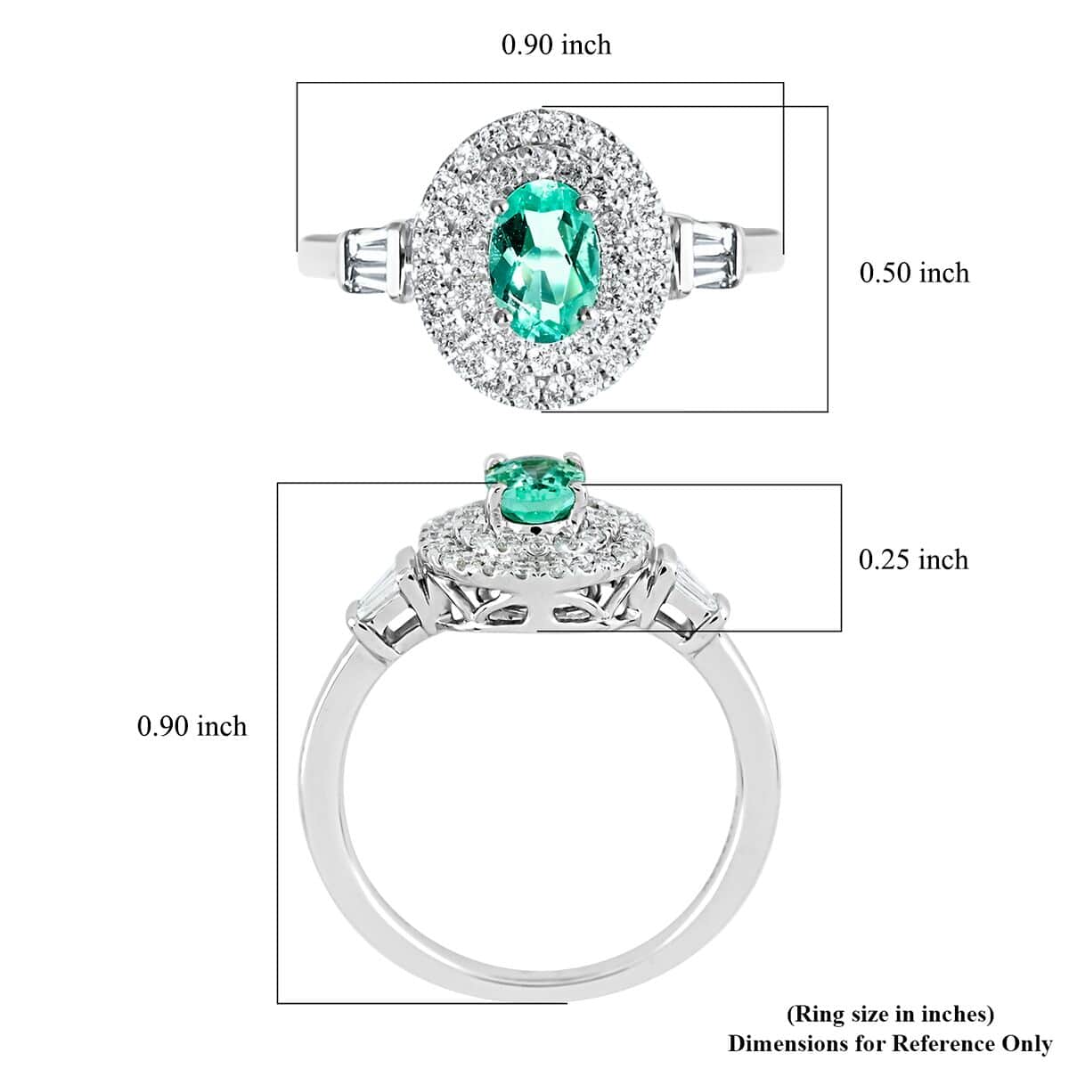 Certified & Appraised Rhapsody 950 Platinum AAAA Paraiba Tourmaline and E-F VS Diamond Double Halo Ring (Size 7.0) 5.40 Grams 0.85 ctw image number 5