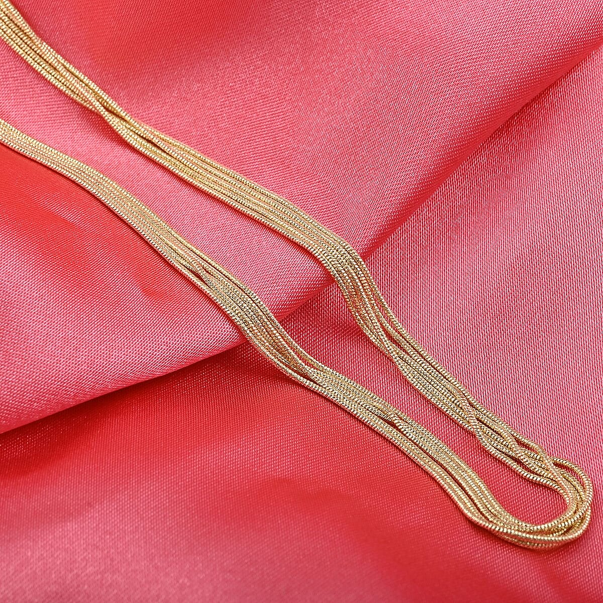 Italian Rhodium Over Sterling Silver 9mm Multiple Slink Snake Chain Necklace 18-20 Inches 10.9 Grams image number 1