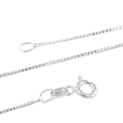 Italian Sterling Silver 0.80mm Snake Pyramid Pave Chain 18 Inches 2.10 Grams