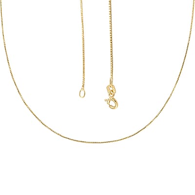 Italian 14K Yellow Gold Over Sterling Silver .80mm Snake Pyramid Pave Chain 18 Inches 2.10 Grams