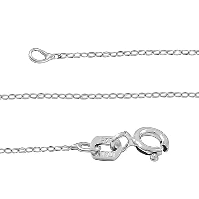 Italian Sterling Silver 1.5mm Flat Rolo Chain 18 Inches 0.80 Grams