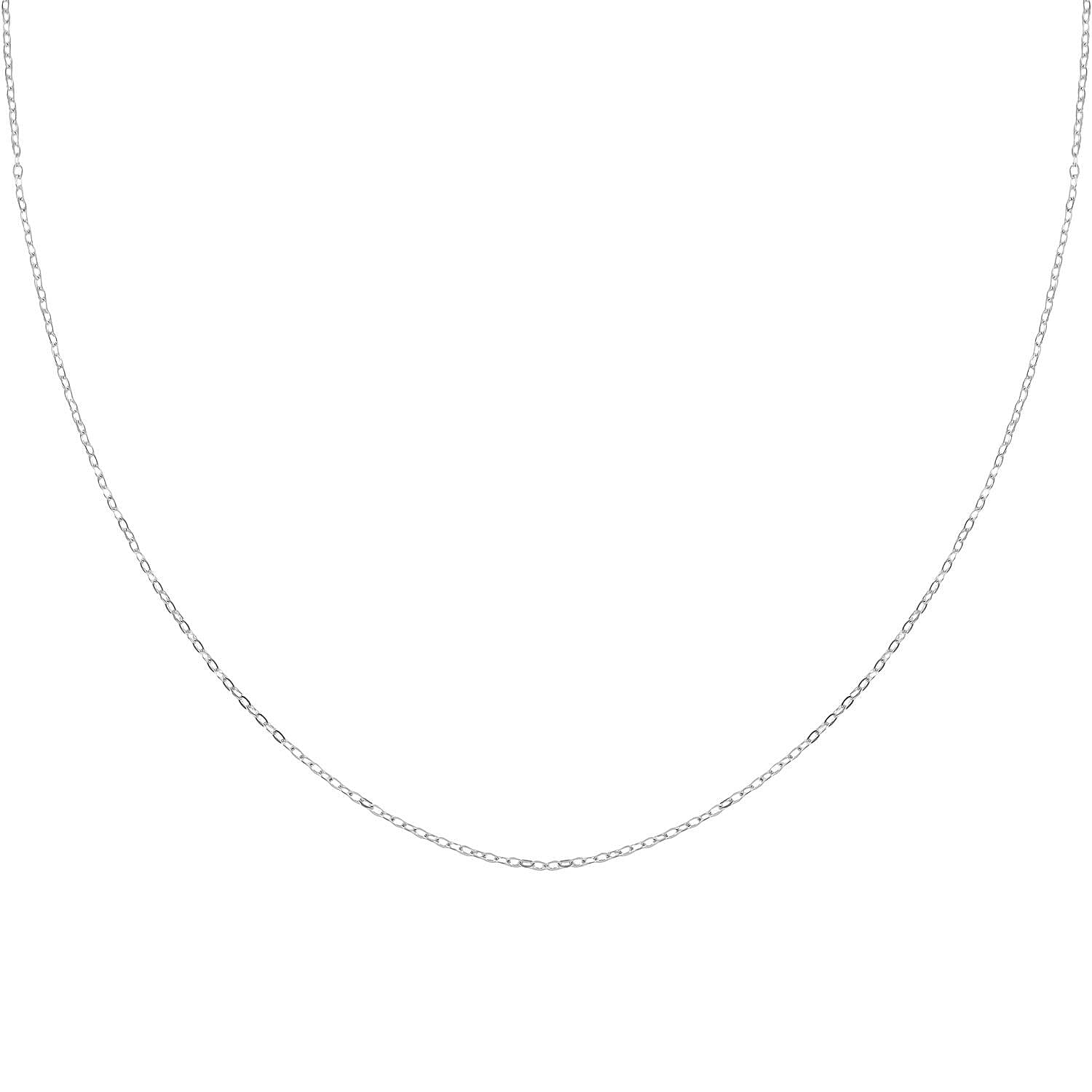 Italian Sterling Silver 1.5mm Flat Rolo Chain 18 Inches 0.80 Grams