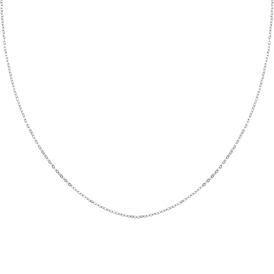 Italian Sterling Silver 1.5mm Flat Rolo Chain 18 Inches 0.80 Grams