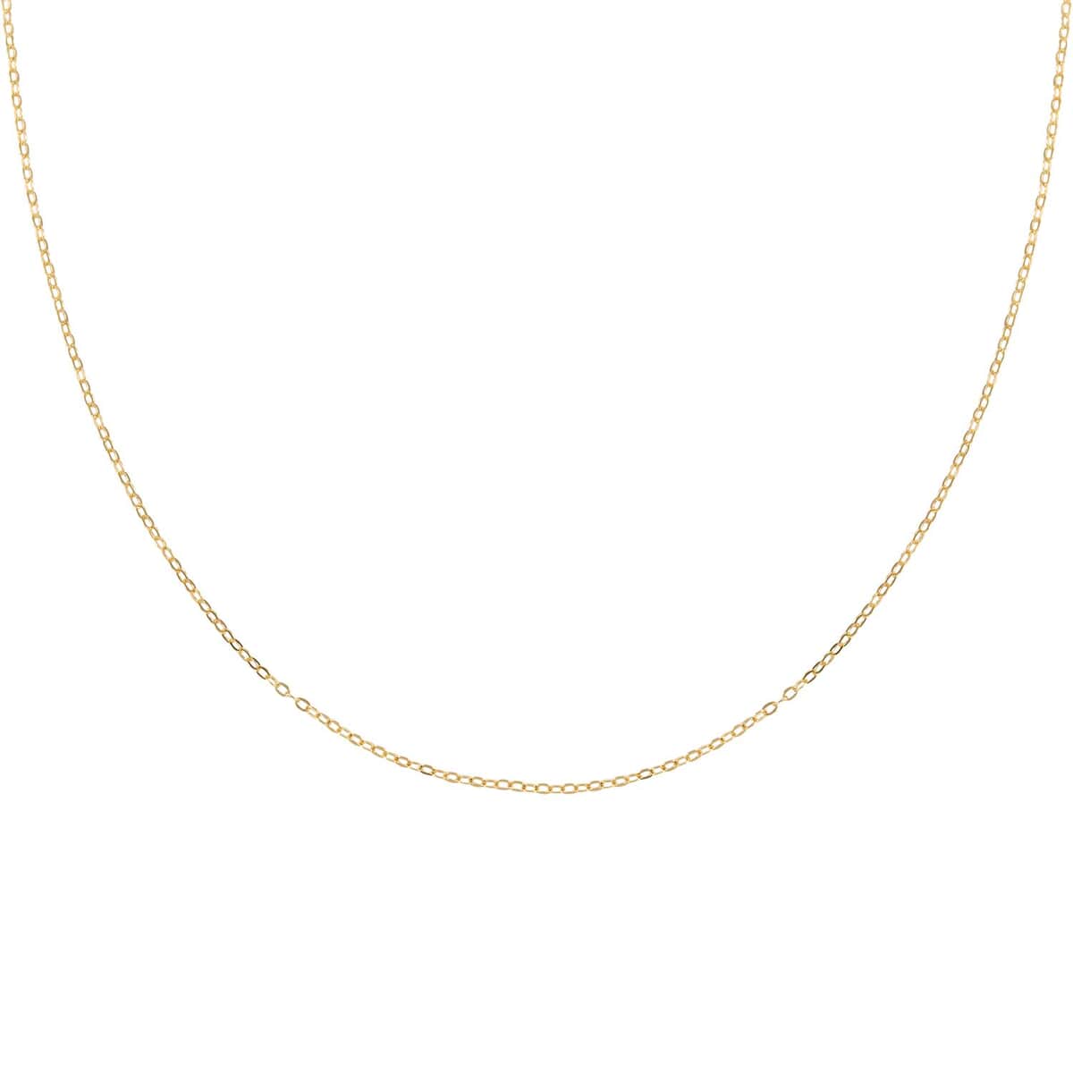 Italian 14K YG Over Sterling Silver 5mm Flat Rolo Chain 18 Inches 0.80 Grams image number 3