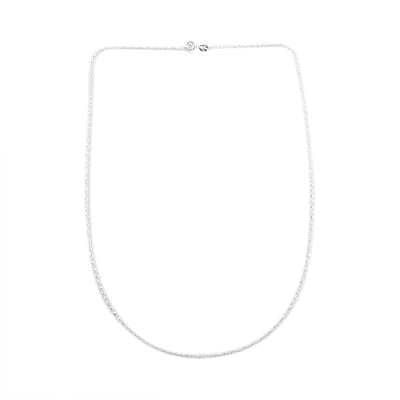 Italian Sterling Silver 5mm Singapore Chain Necklace 18 Inches 1.20 Grams