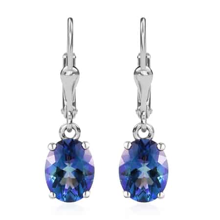Brazilian Periwinkle Bloom Petalite Lever Back Earrings in Platinum Over Sterling Silver 2.75 ctw image number 0