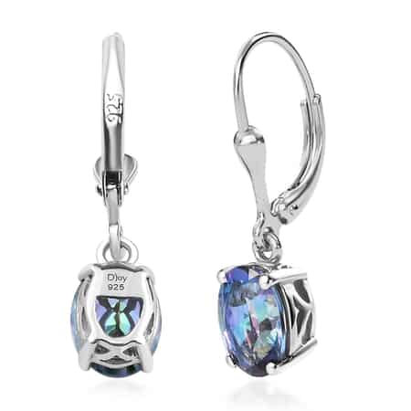Brazilian Periwinkle Bloom Petalite Lever Back Earrings in Platinum Over Sterling Silver 2.75 ctw image number 3