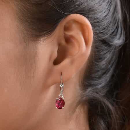 Brazilian Pink Petalite Lever Back Earrings in Platinum Over Sterling Silver 2.75 ctw image number 2