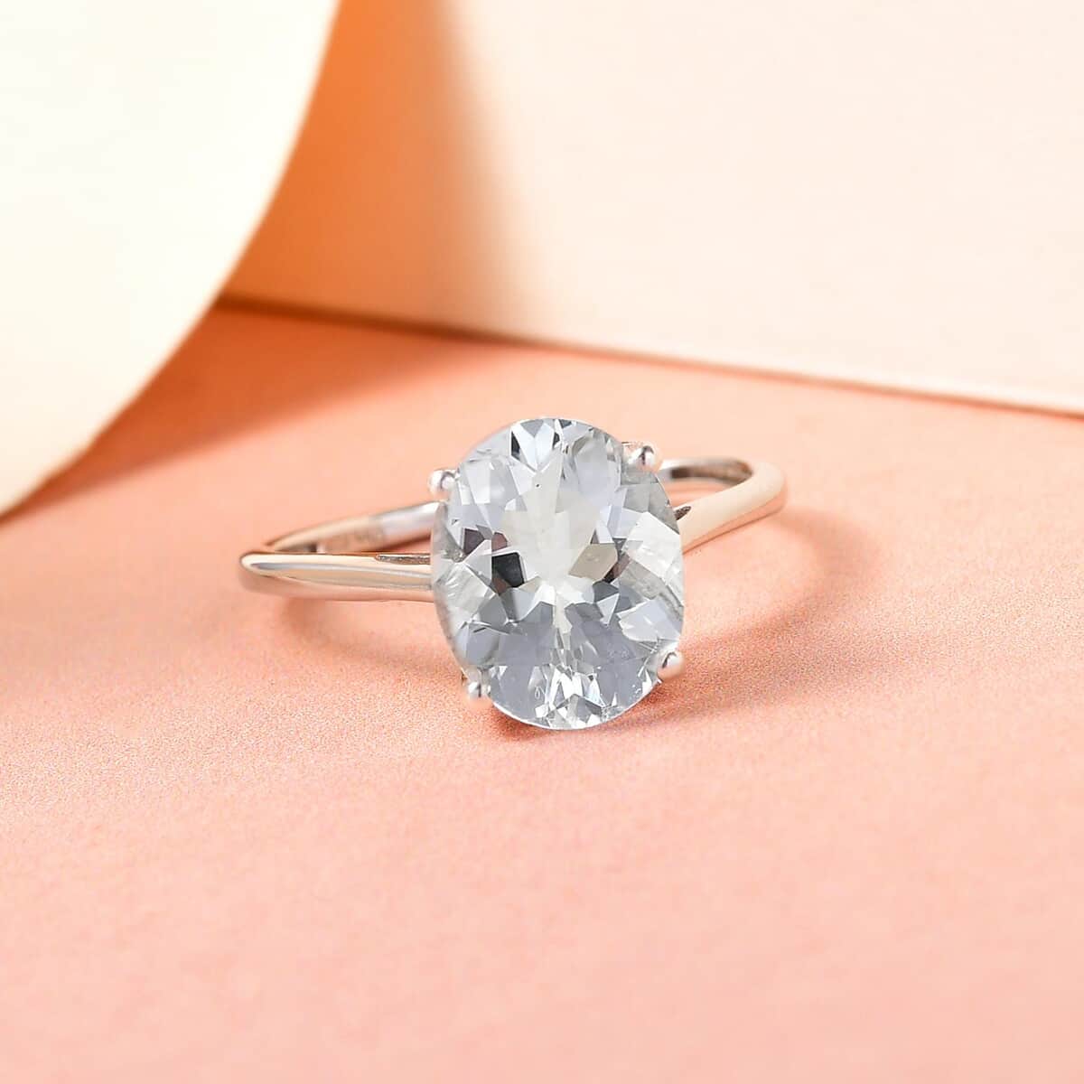 Brazilian Petalite Solitaire Ring in Platinum Over Sterling Silver (Size 10.0) 2.00 ctw image number 1