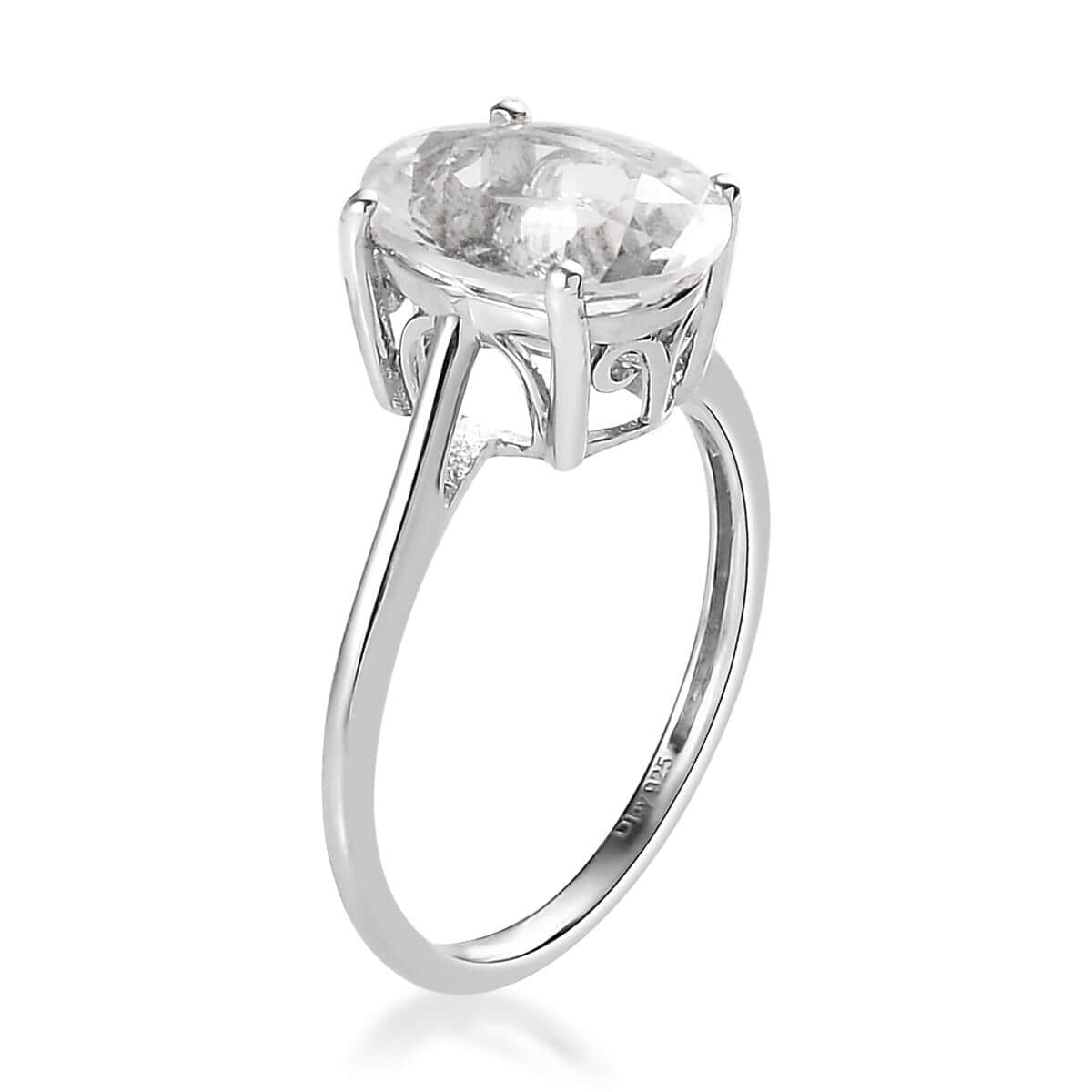 Petalite Solitaire Ring in Platinum Over Sterling Silver (Size 10.0) 2.00 ctw image number 3