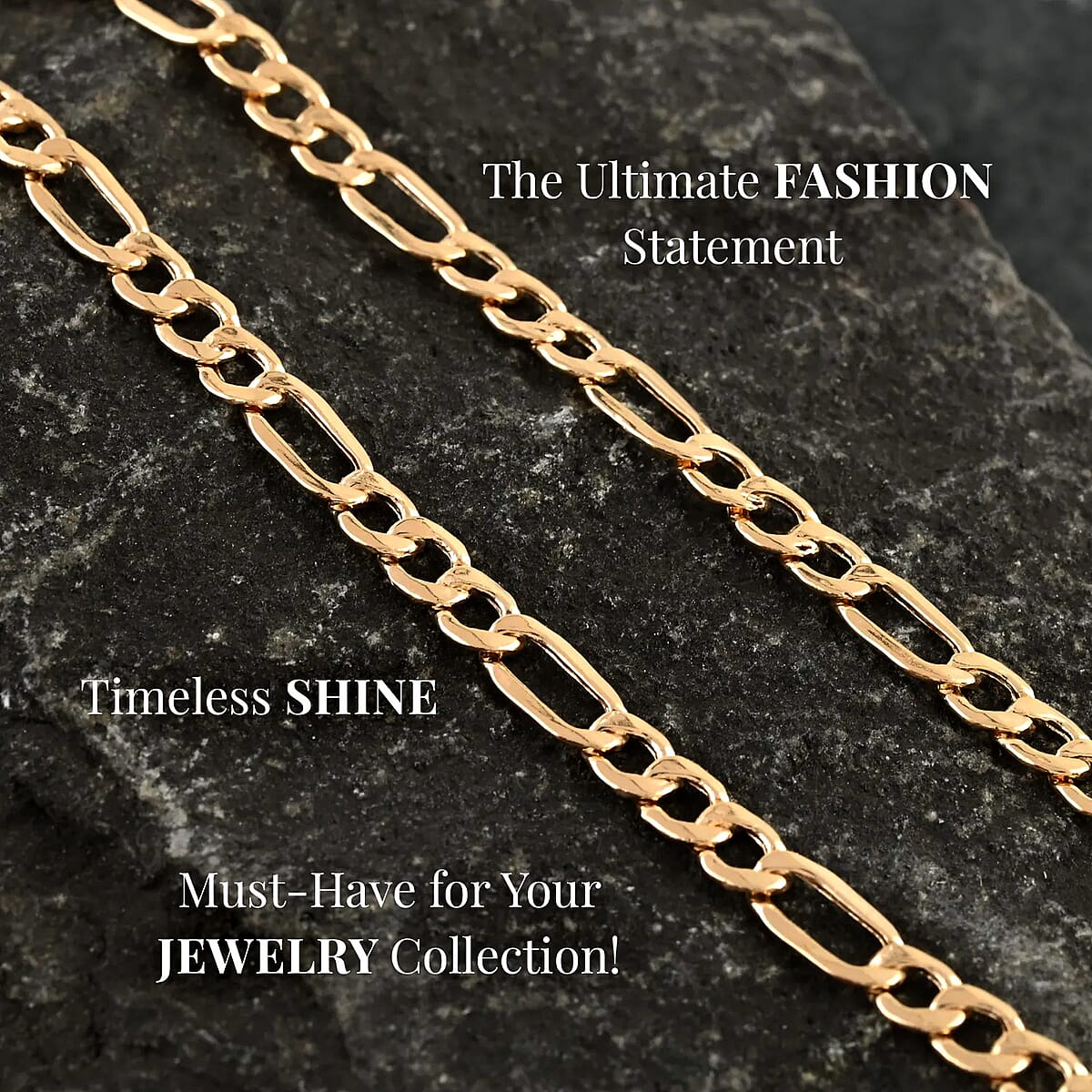 14K Yellow Gold Figaro Necklace, Figaro Chain, Gold Chain, Wedding Gifts (20 Inches) image number 2