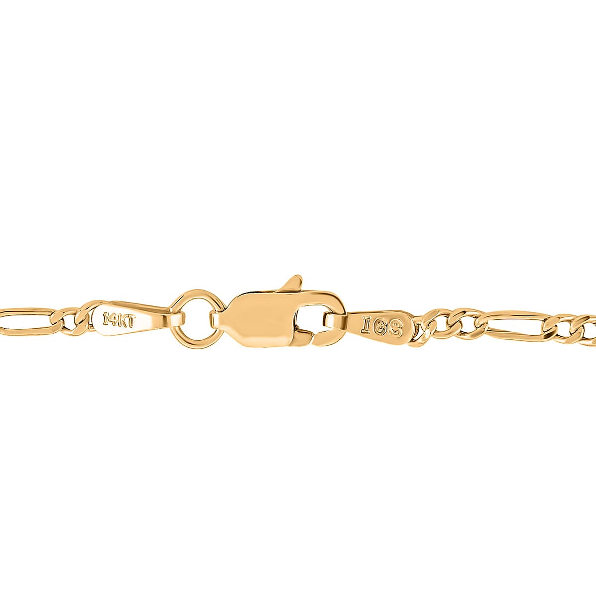 14K Yellow Gold Figaro Necklace, Figaro Chain, Gold Chain, Wedding Gifts (20 Inches) image number 4