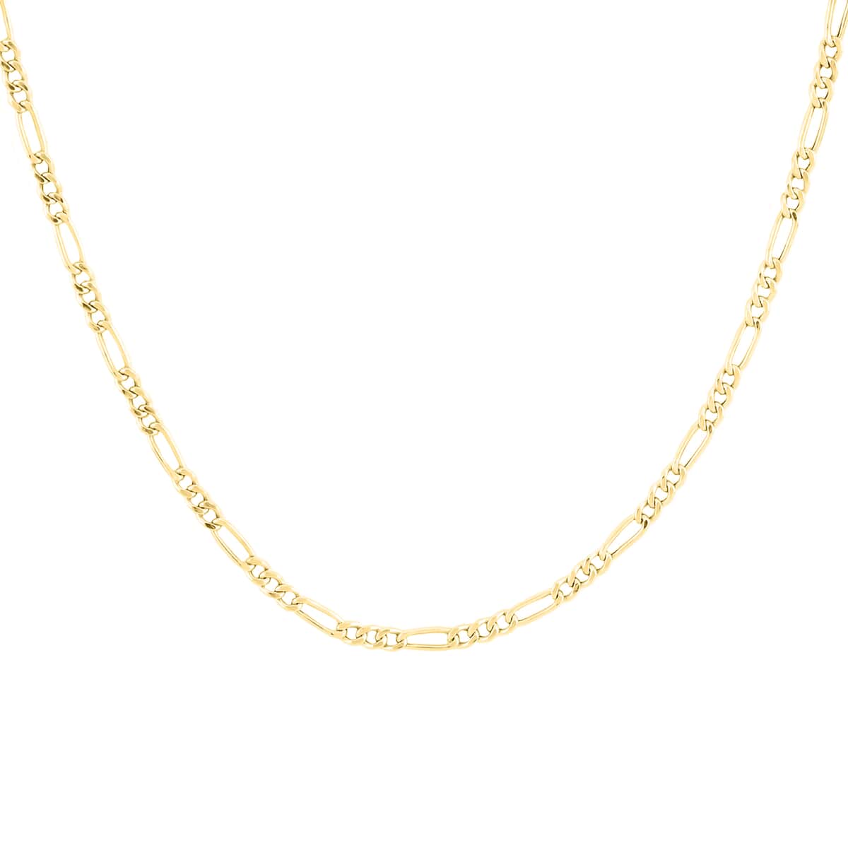 14K Yellow Gold Figaro Necklace For Women, Chain Gold Necklace, Wedding Gifts For Women (24 Inches) image number 0