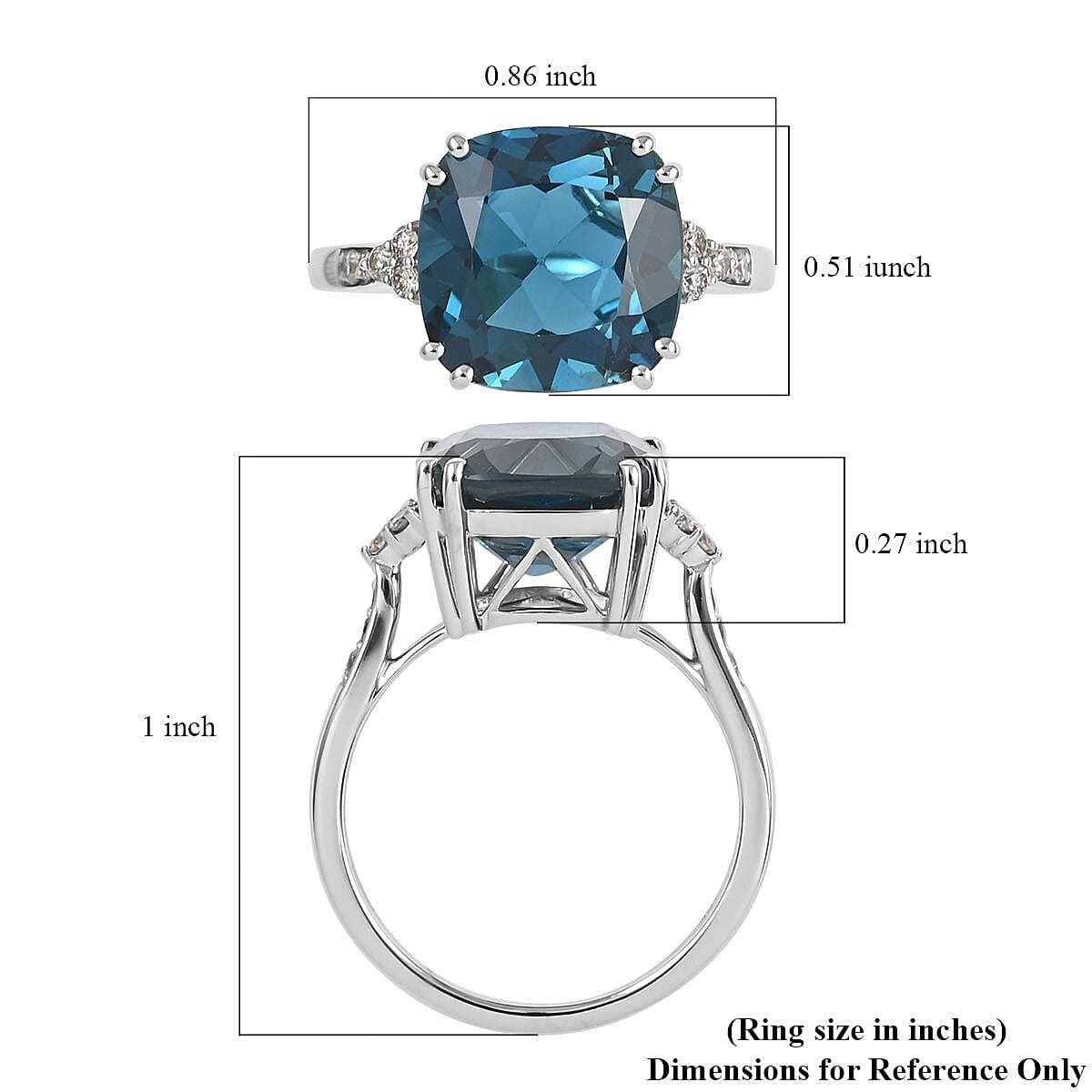 ブルートパーズ　オジュール　10号 OCTANGLE BLUE TOPAZ RING(2JR0575)K10 リング｜スター