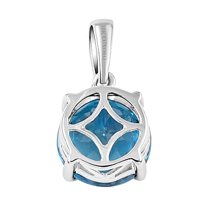 Luxoro AAA London Blue Topaz 2.45 ctw Solitaire Pendant in 10K White Gold