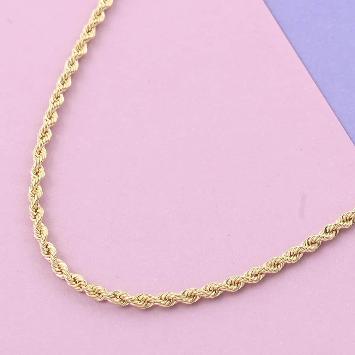 Ankur Treasure Chest 10K Yellow Gold 2mm Rope Necklace 20 Inches 2.90 Grams image number 1