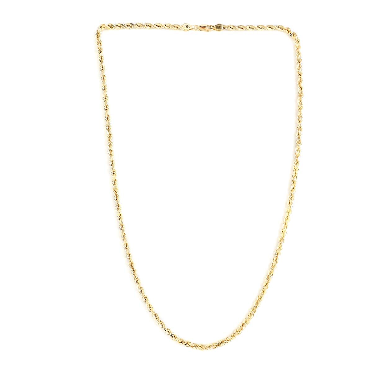 10K Yellow Gold 4mm Rope Necklace 22 Inches 7.2 Grams image number 2