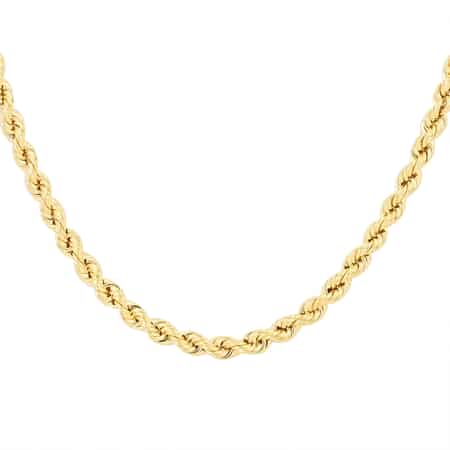 14K Yellow Gold 1.5mm Rope Chain Necklace 18 Inches 1.50 Grams image number 0