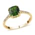 Certified & Appraised LUXORO 10K Yellow Gold AAA Natural Chrome Diopside and G-H I1 Diamond Ring 1.70 ctw image number 0