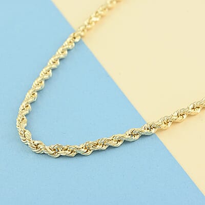 10K Yellow Gold 3.0mm Rope Necklace (22 Inches) (5.35g)
