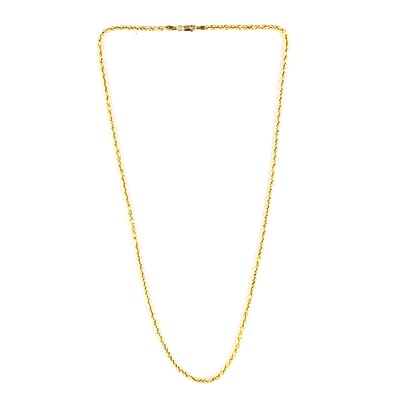 10K Yellow Gold 3.0mm Rope Necklace (22 Inches) (5.35g)