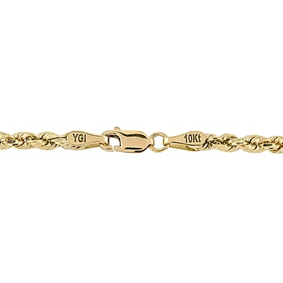 10K Yellow Gold 3.0mm Rope Necklace (22 Inches) (5.35g)