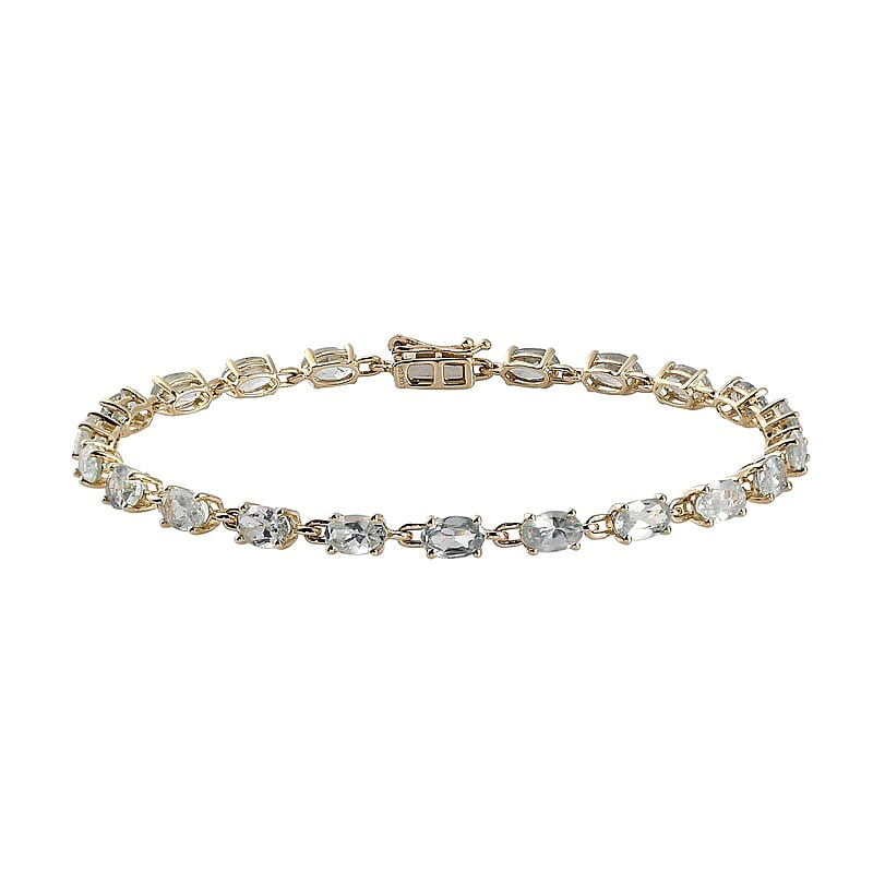 Luxoro 10K Yellow Gold Premium Narsipatnam Alexandrite Link Bracelet (6.50 In) 5.25 ctw