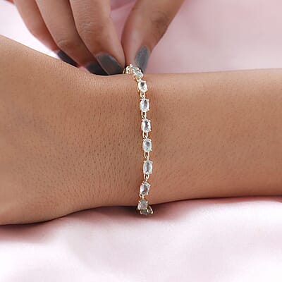 Luxoro 10K Yellow Gold Premium Narsipatnam Alexandrite Link Bracelet (6.50 In) 5.25 ctw