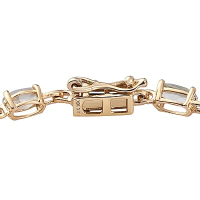 Luxoro 10K Yellow Gold Premium Narsipatnam Alexandrite Link Bracelet (6.50 In) 5.25 ctw