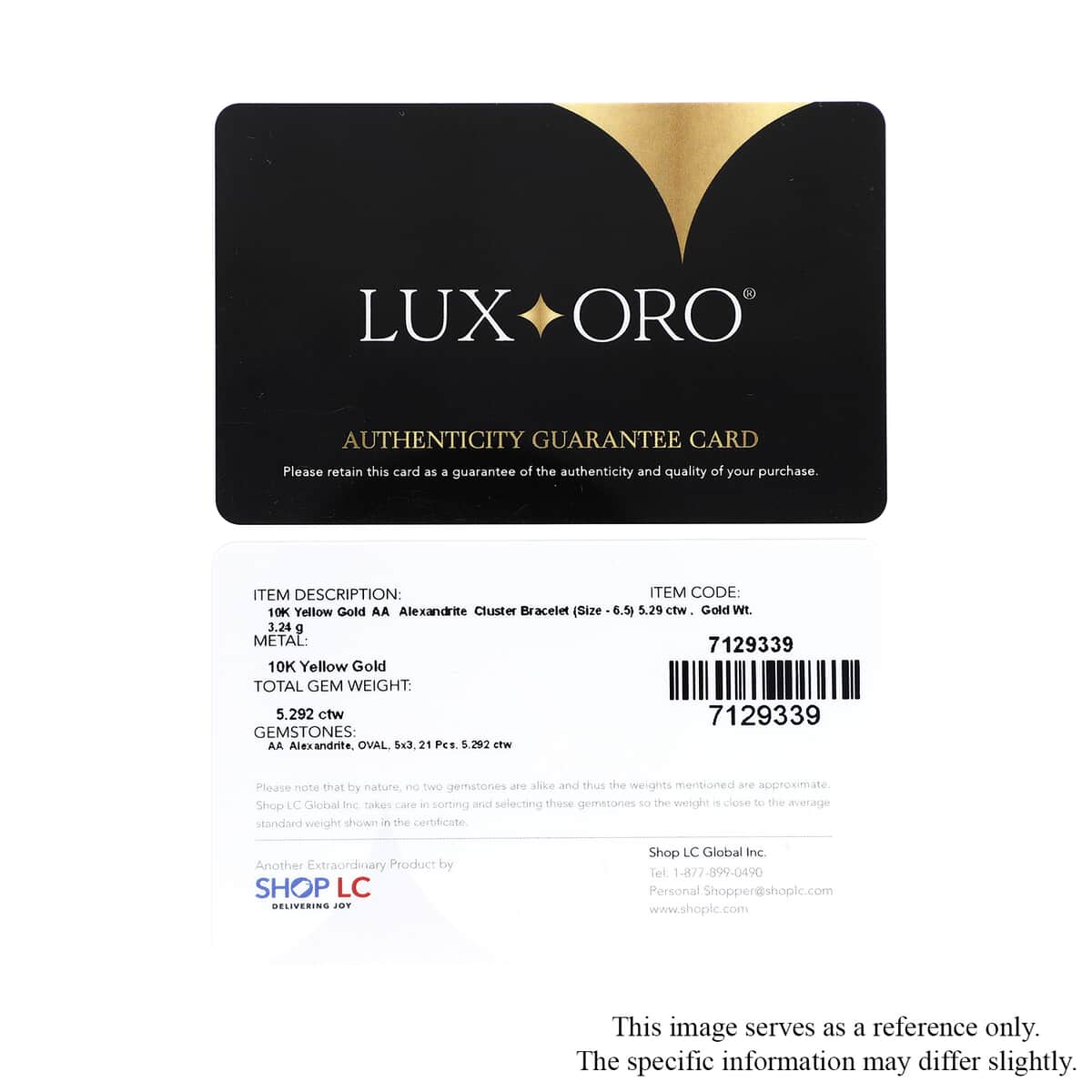 Luxoro 10K Yellow Gold Premium Narsipatnam Alexandrite Link Bracelet (6.50 In) 5.25 ctw image number 5