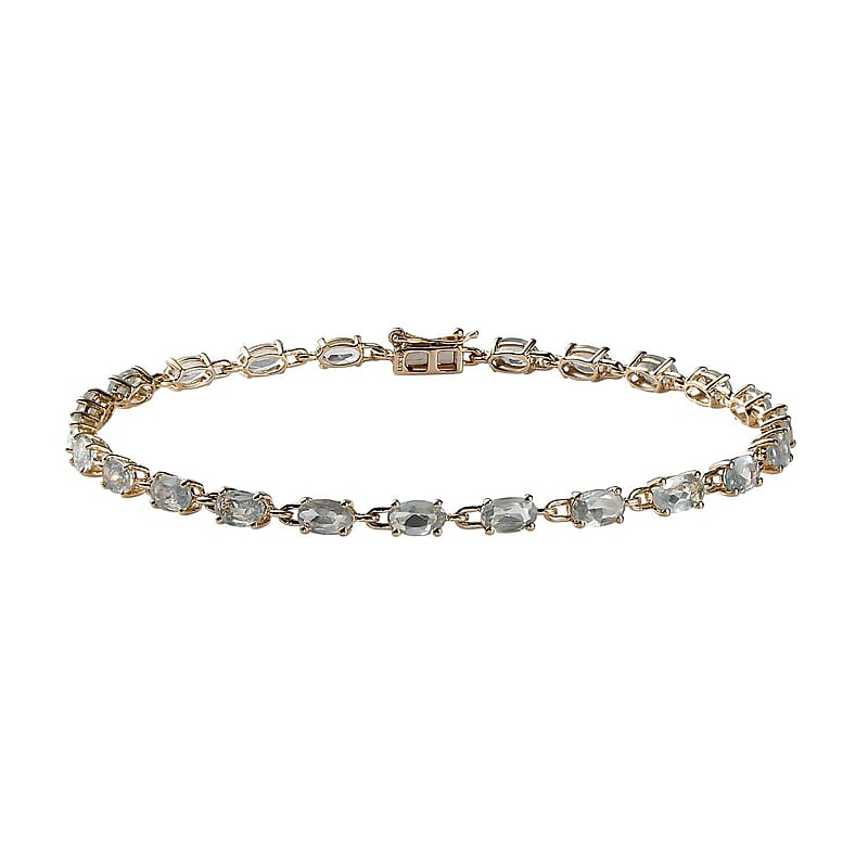 Luxoro 10K Yellow Gold Premium Narsipatnam Alexandrite Tennis Bracelet (7.25 In) 5.75 ctw