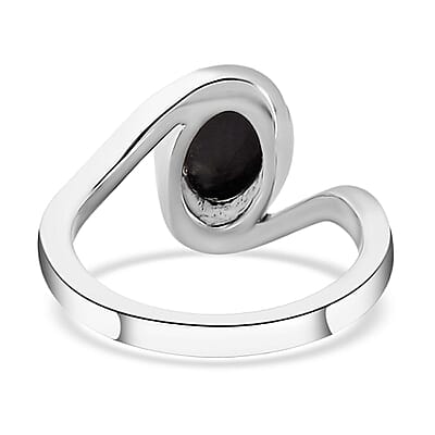 Boulder Opal Triplet Bypass Ring in Stainless Steel (Size 10.0) 0.90 ctw