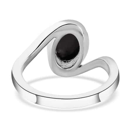 Boulder Opal Triplet Bypass Ring in Stainless Steel (Size 8.0) 0.90 ctw image number 4