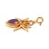 Bolivian Amethyst and Brazilian Citrine Spider Charm in Vermeil Yellow Gold Over Sterling Silver 0.75 ctw image number 3