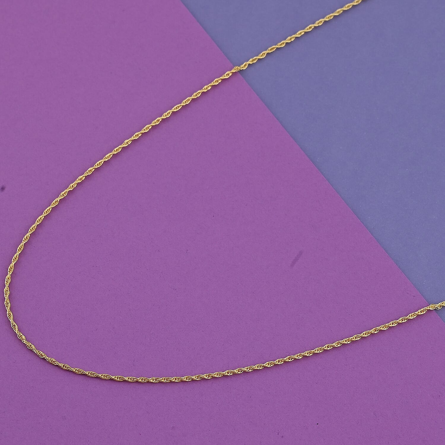 14K Yellow Gold Over Sterling Silver Adjustable Bolo Rope Chain 24 Inches 3 Grams