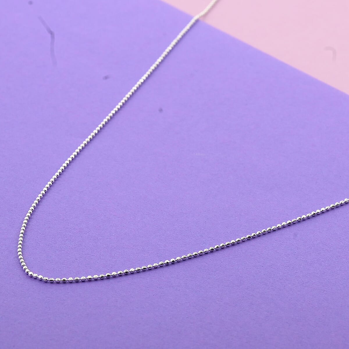 Sterling Silver Adjustable Bolo Ball Chain 24 Inches 2.30 Grams image number 1