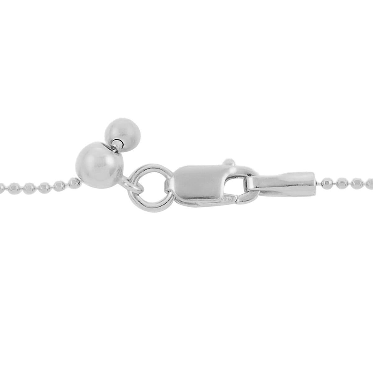 Sterling Silver Adjustable Bolo Ball Chain 24 Inches 2.30 Grams image number 3