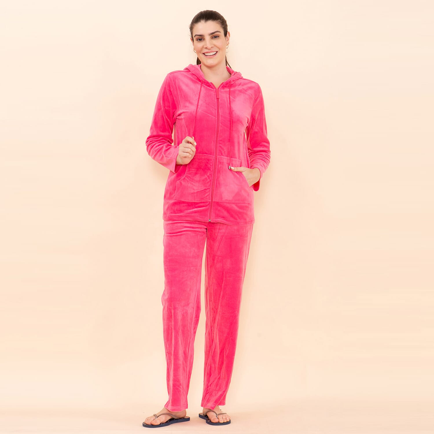 Pink velour cheap jogging suit