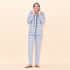 Tamsy Blue Checkered Printed Brushed Flannel Track Suit Set -L image number 3