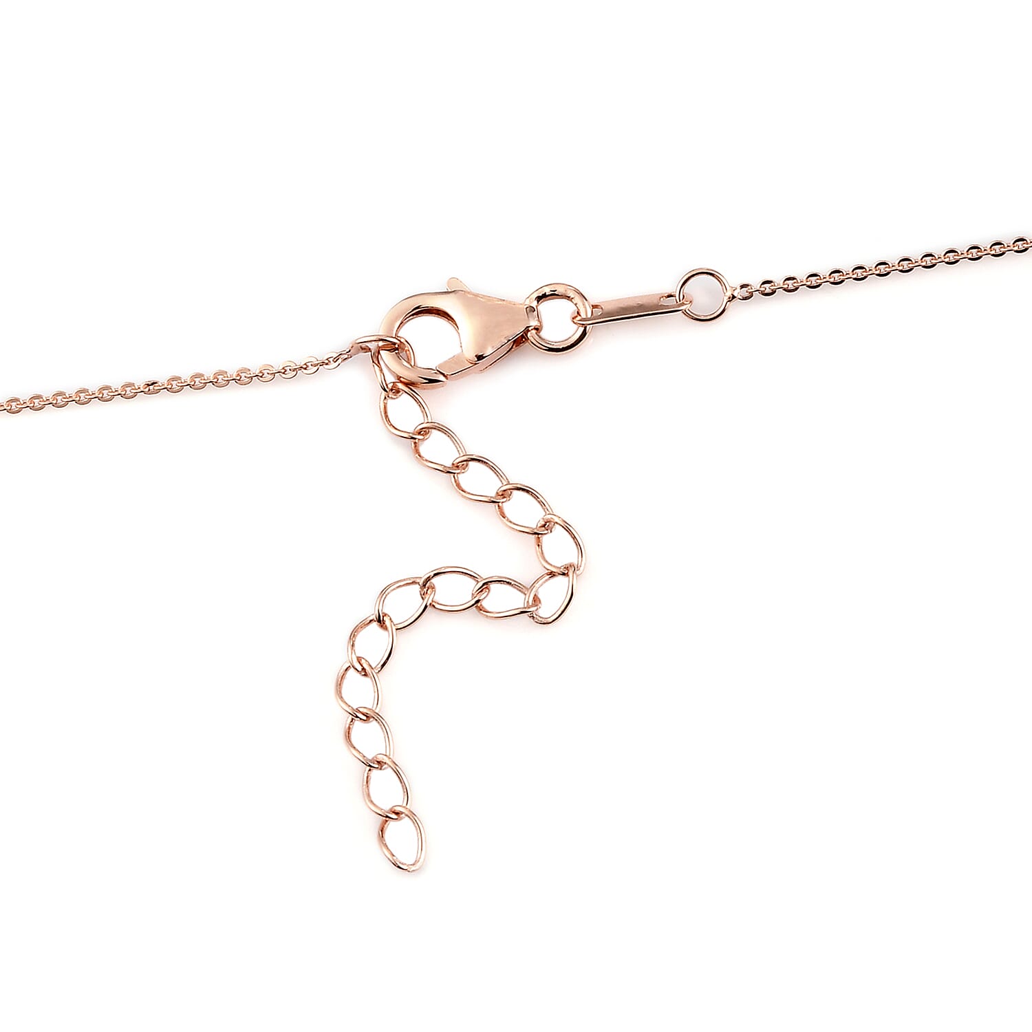 Natural Blush Tourmaline Necklace 18 Inches in Vermeil Rose Gold Over Sterling Silver 0.85 ctw